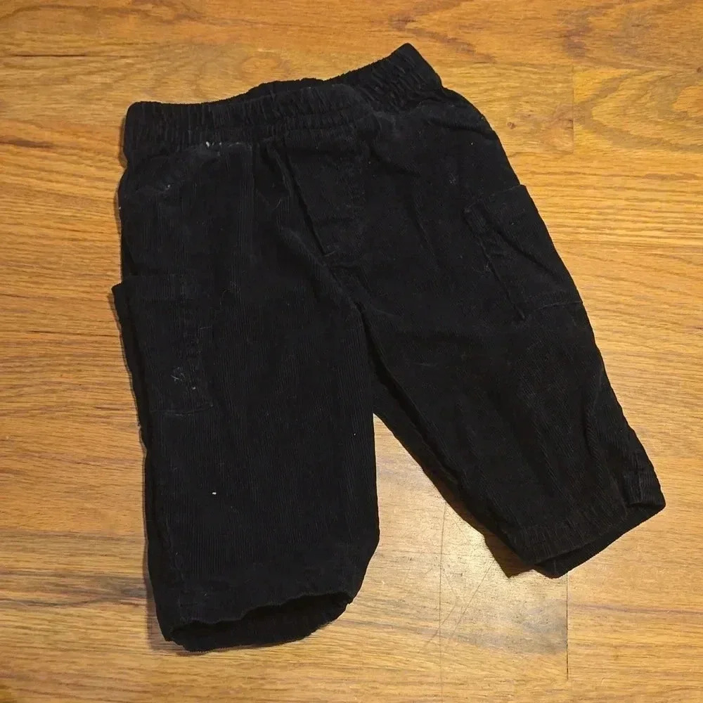 First Moments layette Black pants 0-3